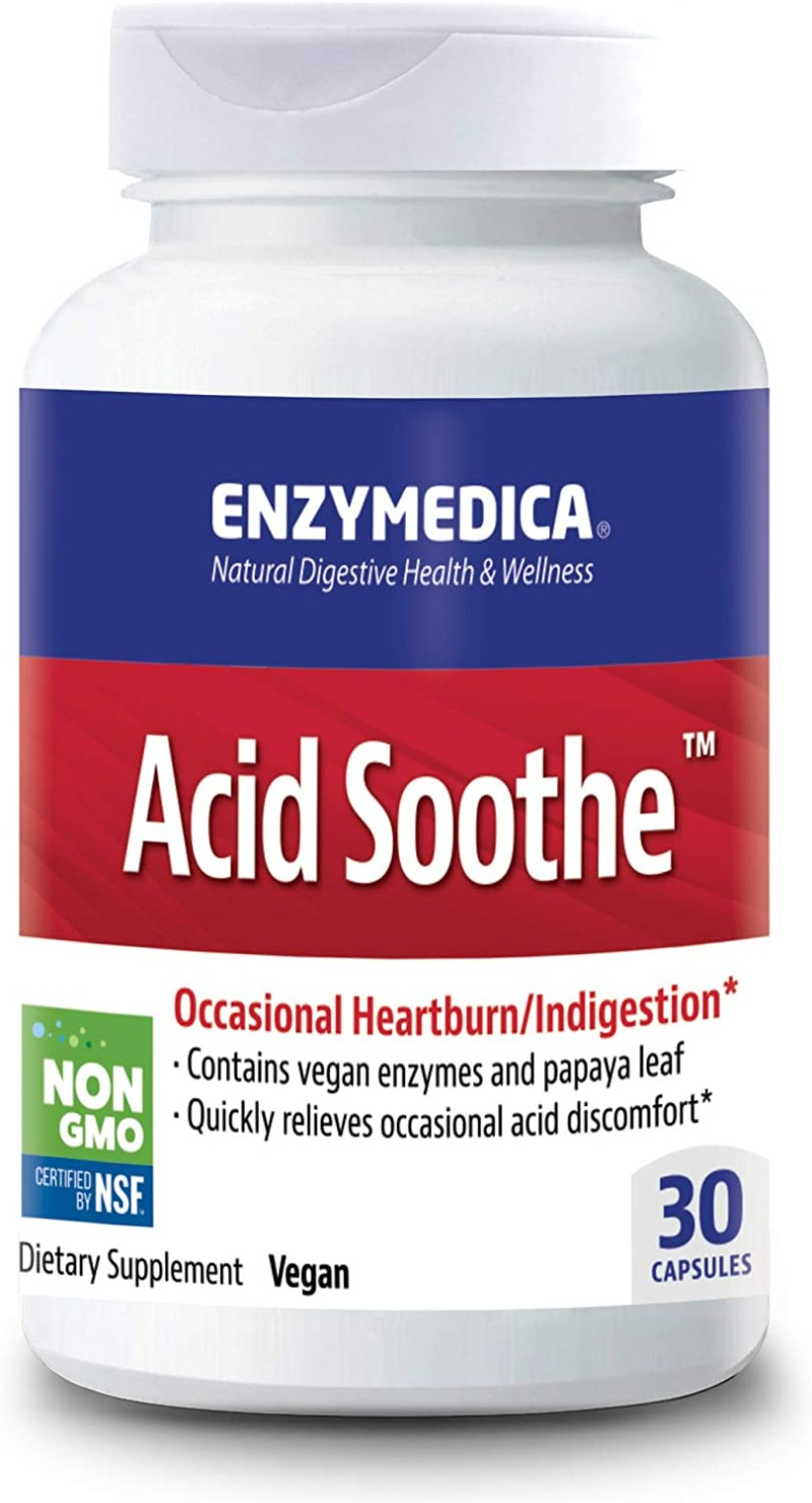 Nature's Discount Enzymedica Acid Soothe 30 Capsules (670480981214)